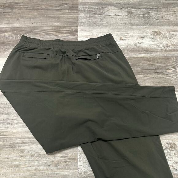 Public Rec Green Black Men 37x30 Elastic Waist Pull On Stretch Performance Pants - Picture 1 of 13